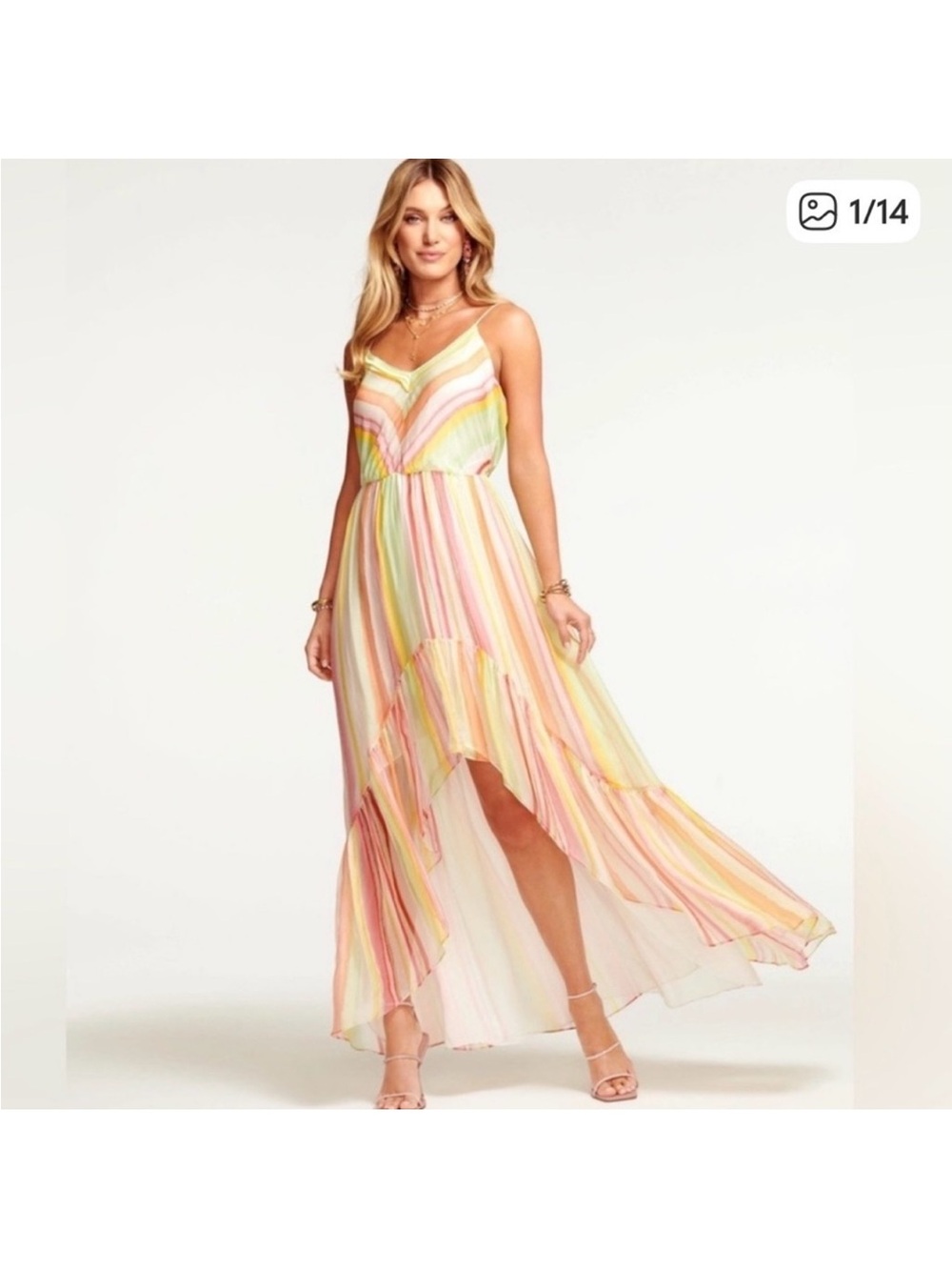 Ramy Brook Printed Trudy High-Low Maxi Dress